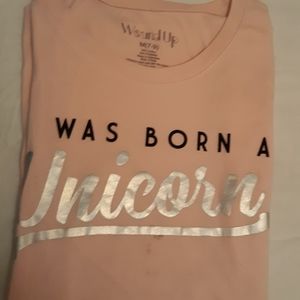 M 7_ 9 kids shirt. I was born a Unicorn